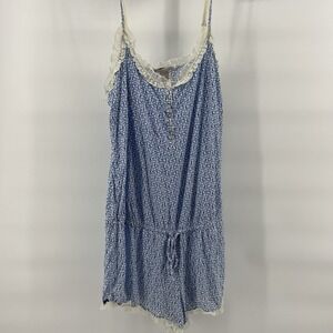 Women's Victorias Secret‎ Floral And Lace Romper Large Pajamas Sleep